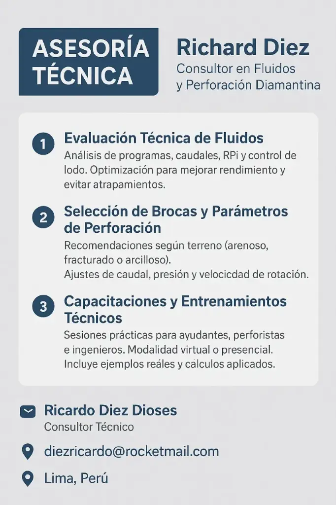 Consultoría en Fluidos y Perforación Diamantina