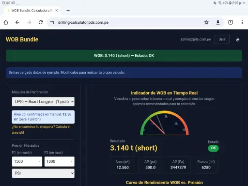 WOB Bundle - Calculadorada de Peso Sobre la Broca APP