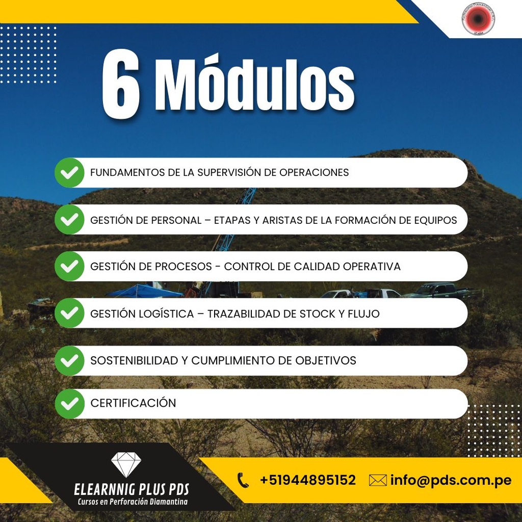 SUPERVISOR DE OPERACIONES DE PERFORACIÓN DIAMANTINA 2.0