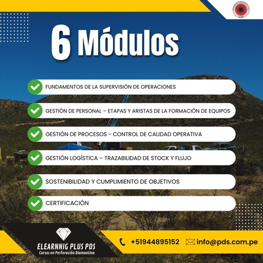 SUPERVISOR DE OPERACIONES DE PERFORACIÓN DIAMANTINA 2.0